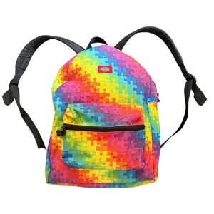 Dickies Tie Dye Rainbow Multicolour Backpack 19” Bright Pride 00s Y2K